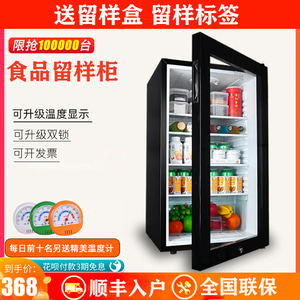 잠금 장치가있는 유치원 식품 샘플 캐비닛 음료 냉동고 소형 냉장고 소형 가정용 상업용 냉장 P1647228