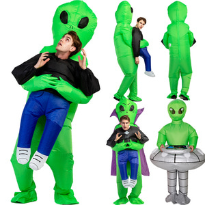 할로윈 재미있는 인형 의상 성인 외계인 점프 디스코 드레스 소품 의상 외계인 납치 풍선 옷 P5199645